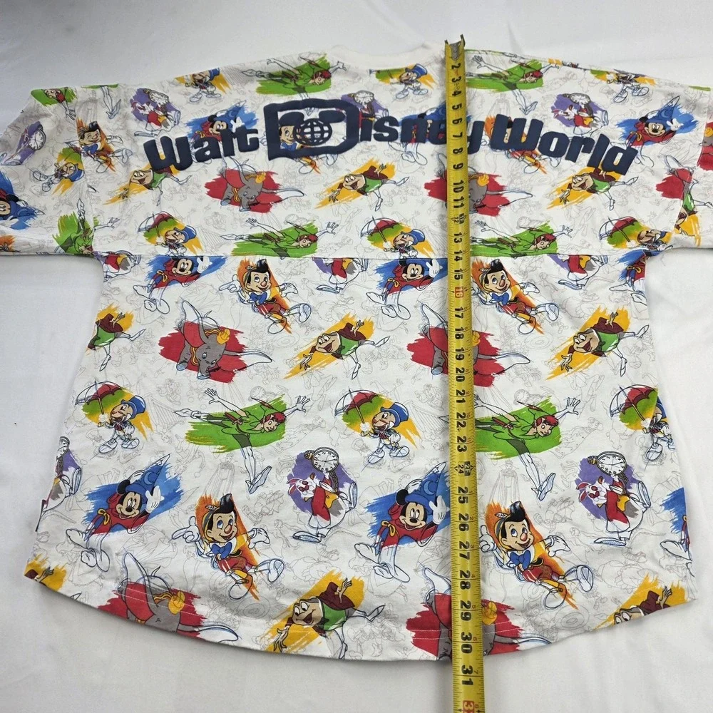 Disney Walt Disney World Shirt Womens Large Multicolor Character Spirit Jersey